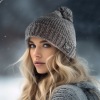 Mittelgraue Strickmtze mit Innenfutter Art.-Nr. 1004 (Foto 25928)