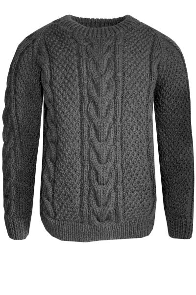 Schafwoll-Pullover mit Zopf Design Art.-Nr. 201 Schafwoll-Pullover mit Zopf Design Art.-Nr. 201