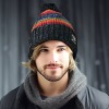 Bunte Wollmtze aus Schafwolle mit Innenfutter - Art.-Nr. 1004 - Farbe: 814 (Foto 23344)