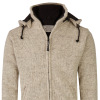 bergangs-Schafwoll-Strickjacke mit Innenfutter aus Baumwoll-Fleece - Art.-Nr. 853 (Foto 3148)