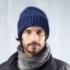 Blaue Schafwoll-Strickmtze mit Innenfutter Art.-Nr. 1004 (Foto 23343)