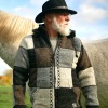 Schafwoll-Strickjacke ko Look (Patch-Jacke) Art.-Nr. 813 (Foto 17872)