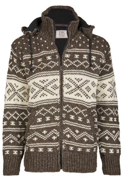 Schafwoll-Strickjacke mit Norweger-Design Art.-Nr. 802