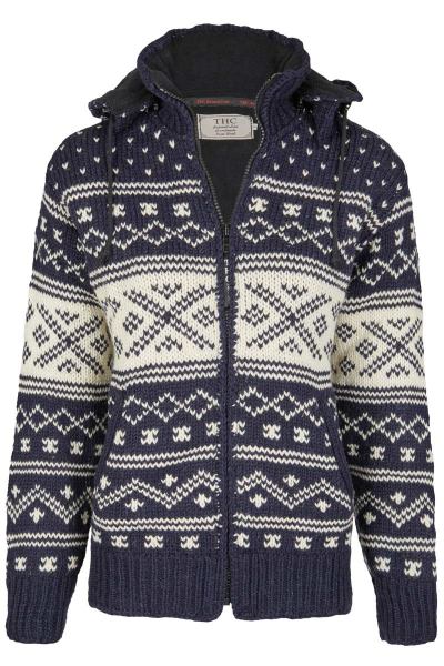 Schafwoll-Strickjacke mit Norweger-Design Art.-Nr. 803