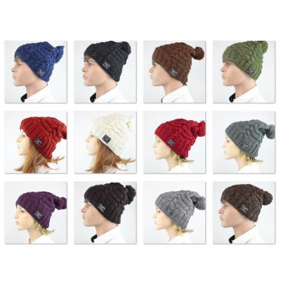 Beanie Kjebo Wollmtze mit Zopfmuster aus Schafwolle  - Art.-Nr. 1006