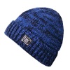 Blaue Schafwoll-Strickmtze mit Innenfutter Art.-Nr. 1004 (Foto 23342)