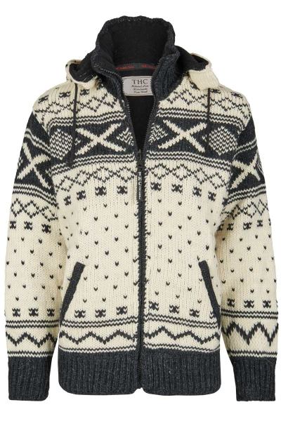 Schafwoll-Strickjacke mit Norweger-Design Art.-Nr. 801