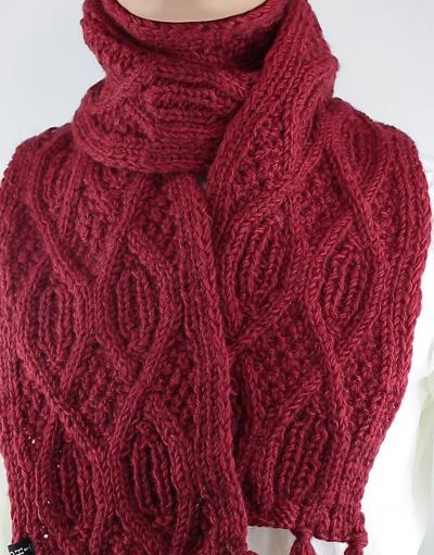 Wollschal mit Zopfmuster Art.-Nr. 1039